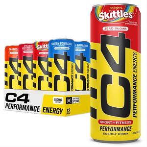 Cellucor - C4 Energy - Variety Pack (Original Skittles, Frozen Bombsicle, Orange Slice, Strawberry Watermelon Ice) - 12.0fl oz