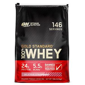 Optimum Nutrition - Gold Standard Whey - Delicious Strawberry - 10.0lbs